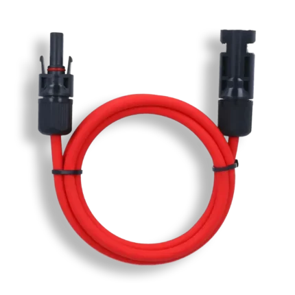 MC4-kompatibles Verlängerungskabel 6mm² – Rot mit Stecker