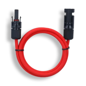 MC4-kompatibles Verlängerungskabel 6mm² – Rot mit Stecker