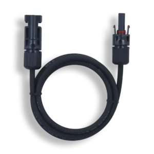 MC4-kompatibles Verlängerungskabel 4mm² – Schwarz mit Stecker